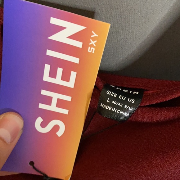 💖 2/$25 NWT! SHEIN SXY Slit Hem Flare Leg Jumpsuit - Picture 6 of 9